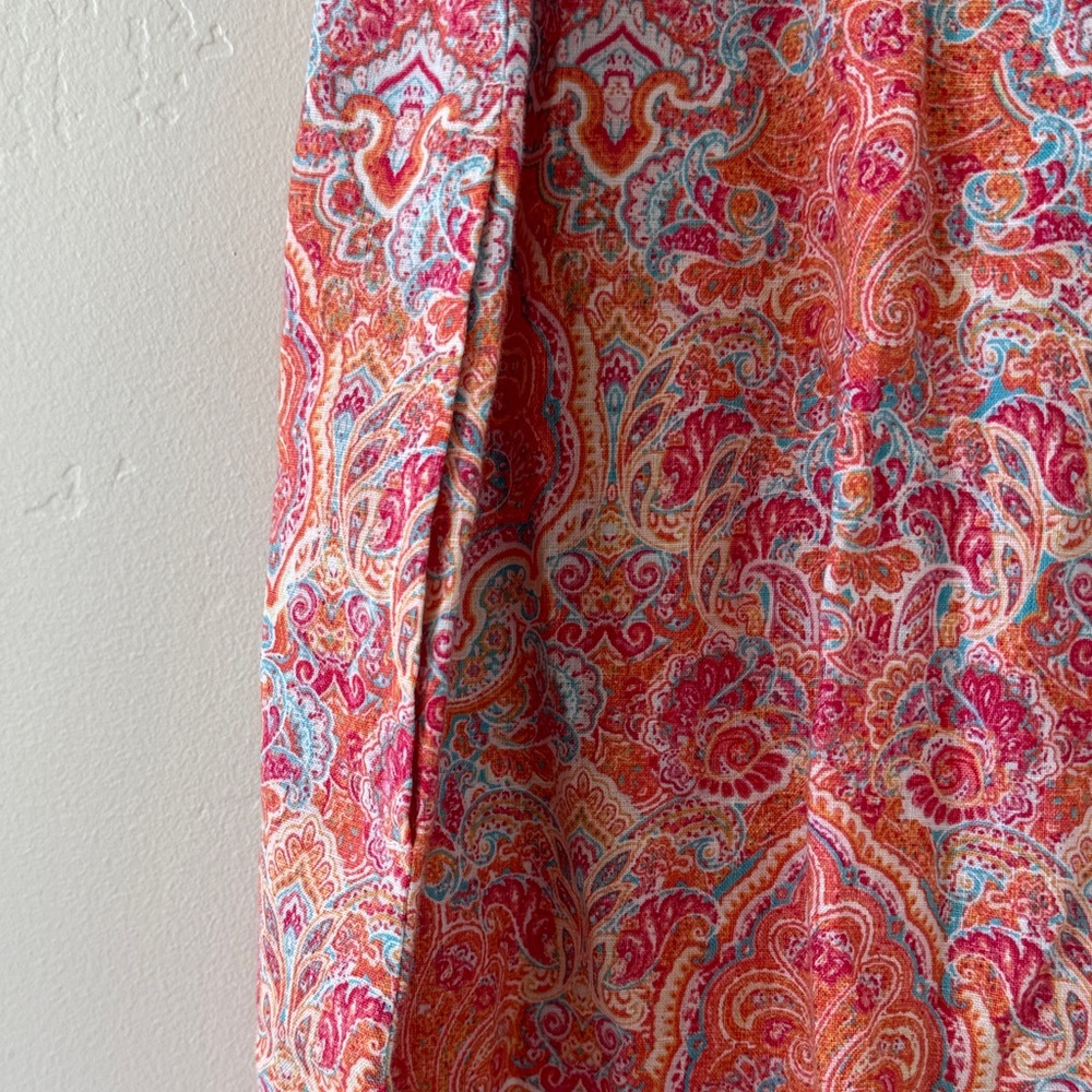 J. Jill Love Linen Sleeveless Paisley Midi Dress - Picture 7 of 11